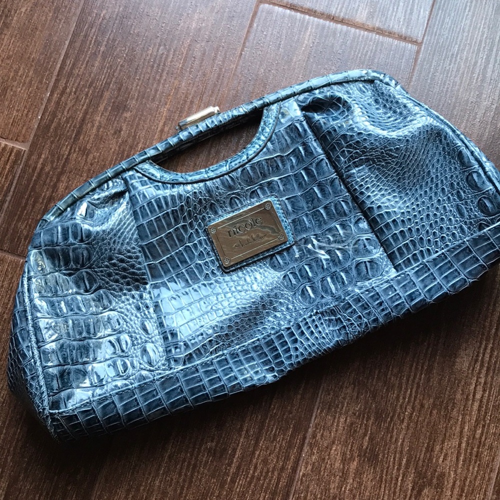 Nicole Miller large blue clutch